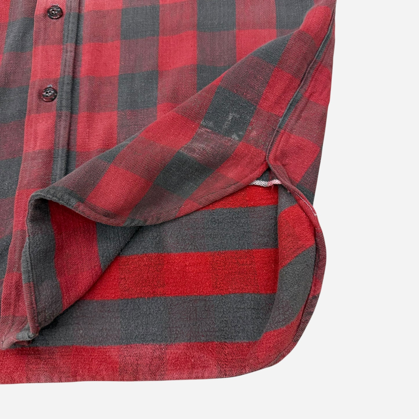 1940s 1950s Hercules red cotton flannel (S/M)