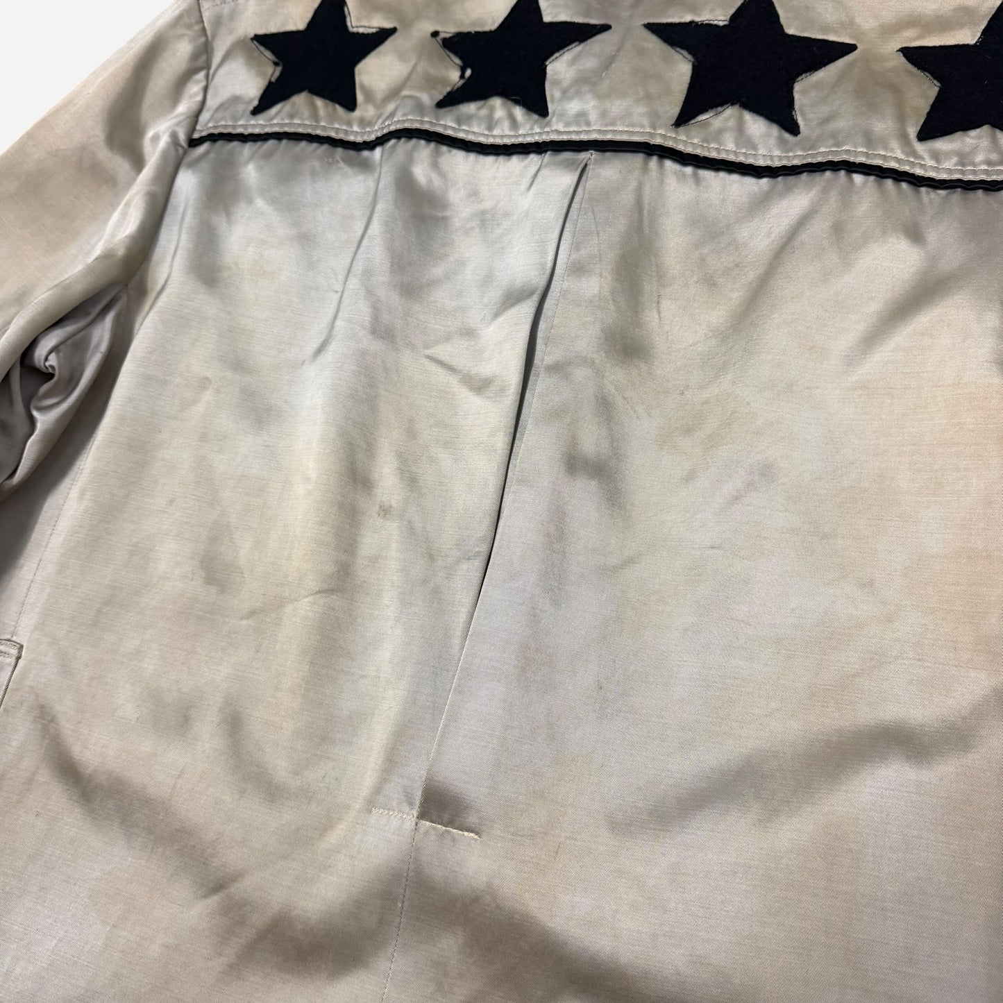 1940s Cowboy rodeo cotton satin star jacket (L/XL)