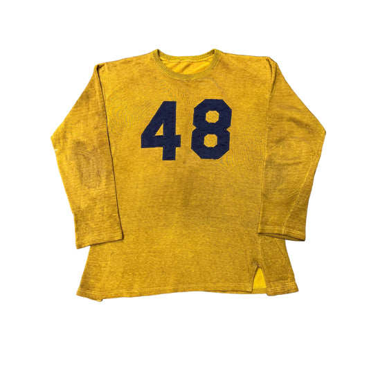 1940s-1950s Rawling’s yellow rayon jersey (M)