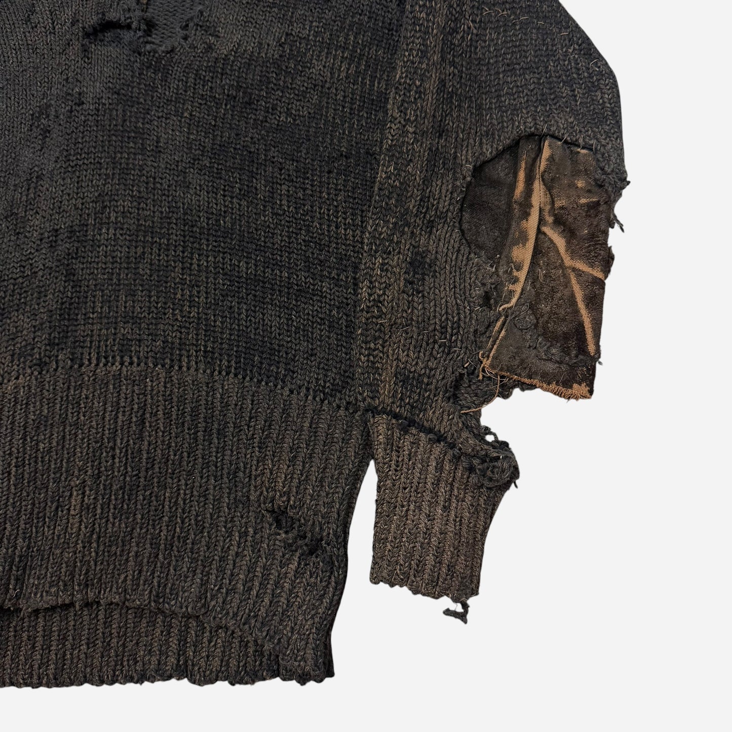1920s Repaired back & green knit (M)