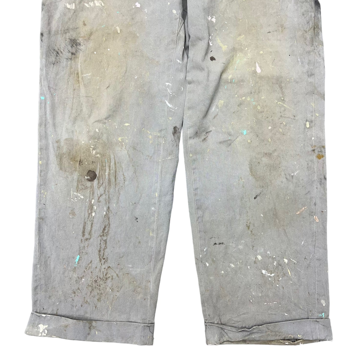 1950s Boat cloth grey painters work pants (34w)