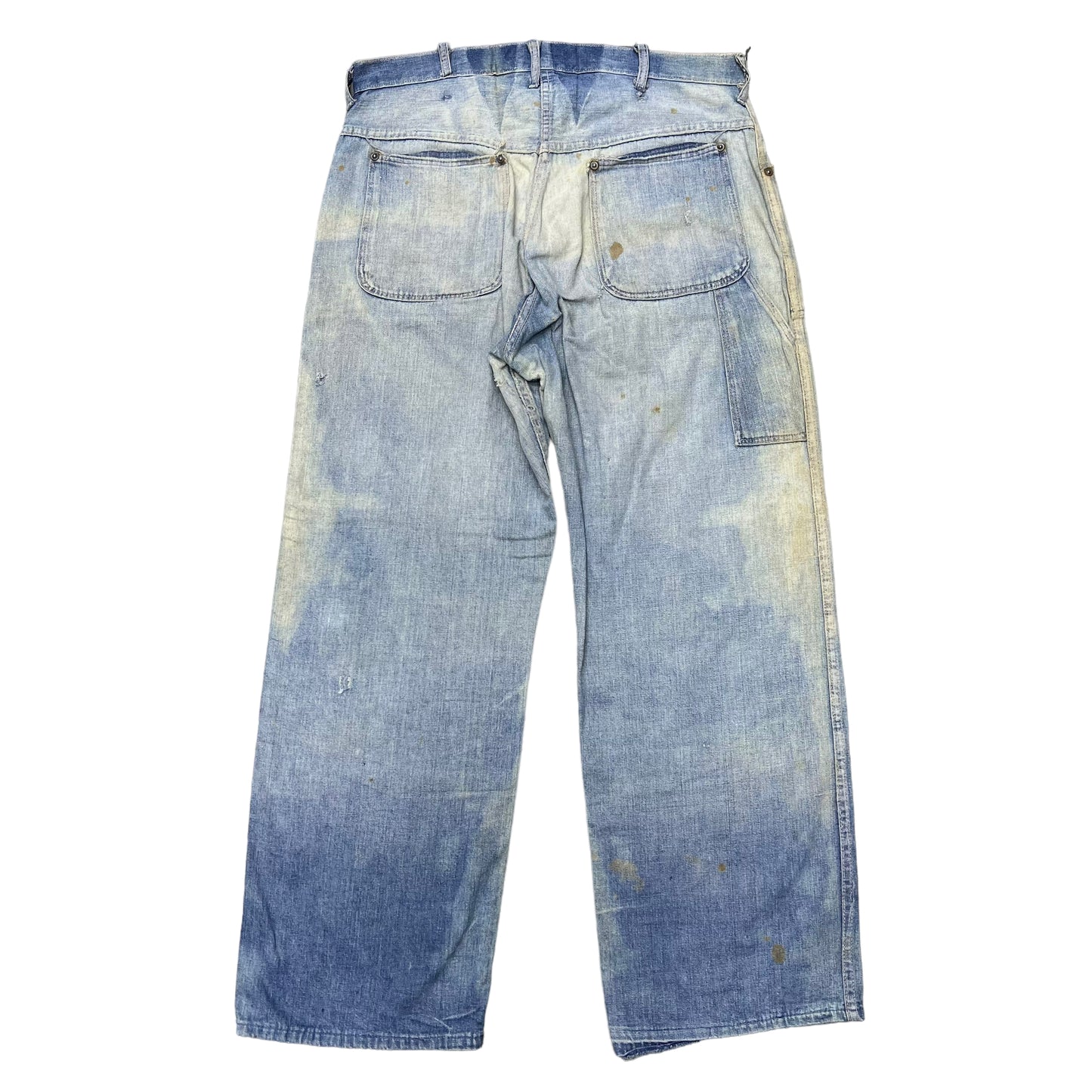 1940s Fatigue pocket donut button denim jeans (33w)