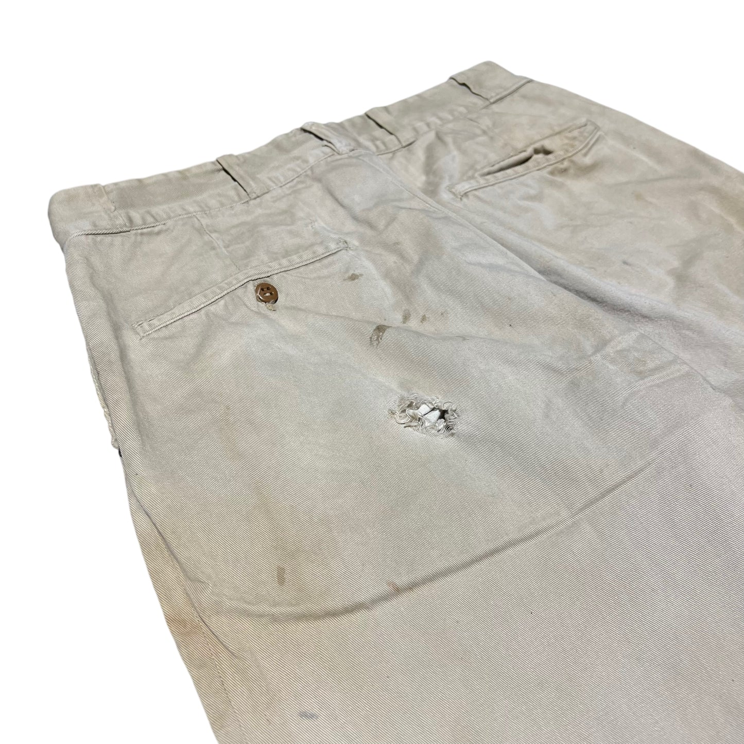 1950s Khaki sail cloth chino work pants (32w)