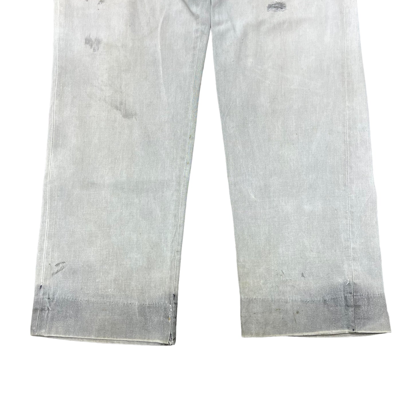 1940s Sun faded grey buckleback cotton work pants (30w)