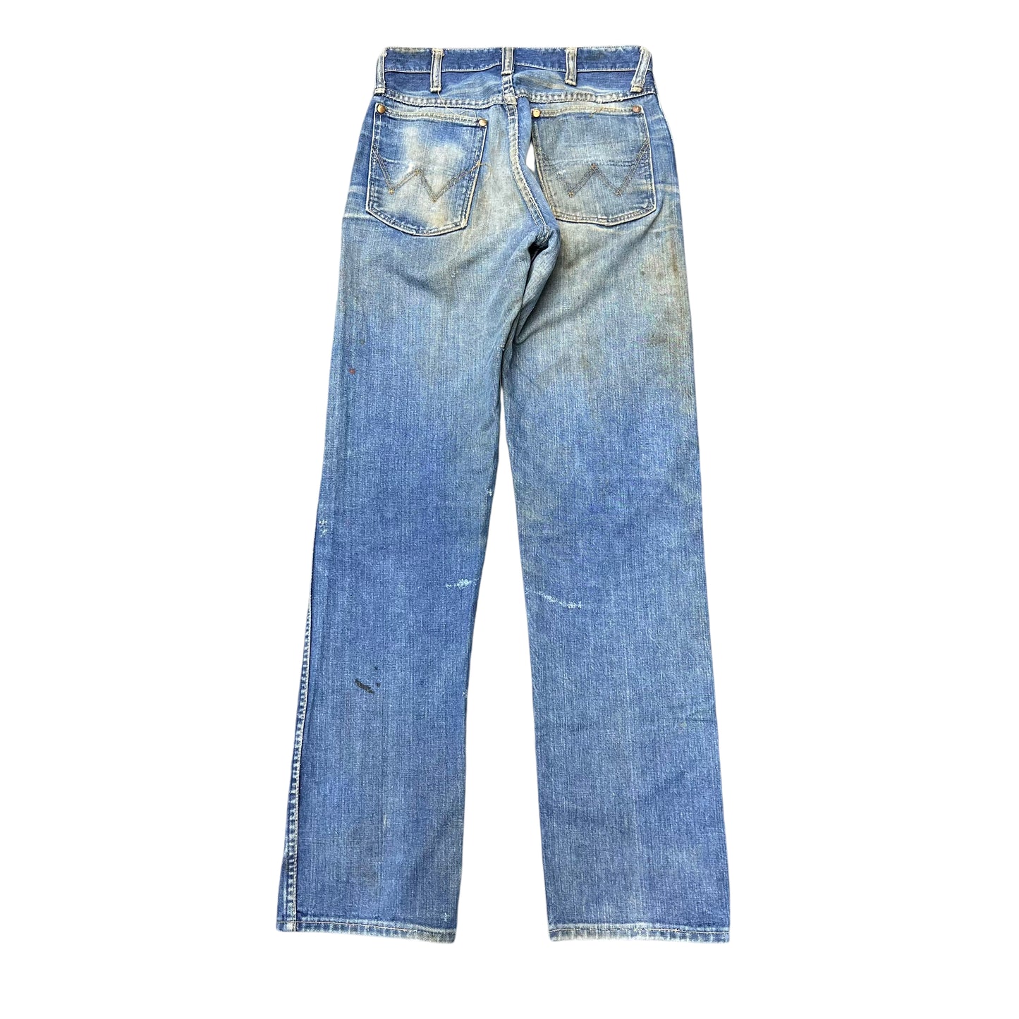 1960s Wrangler Blue Bell faded distressed cowboy denim jeans (30w)