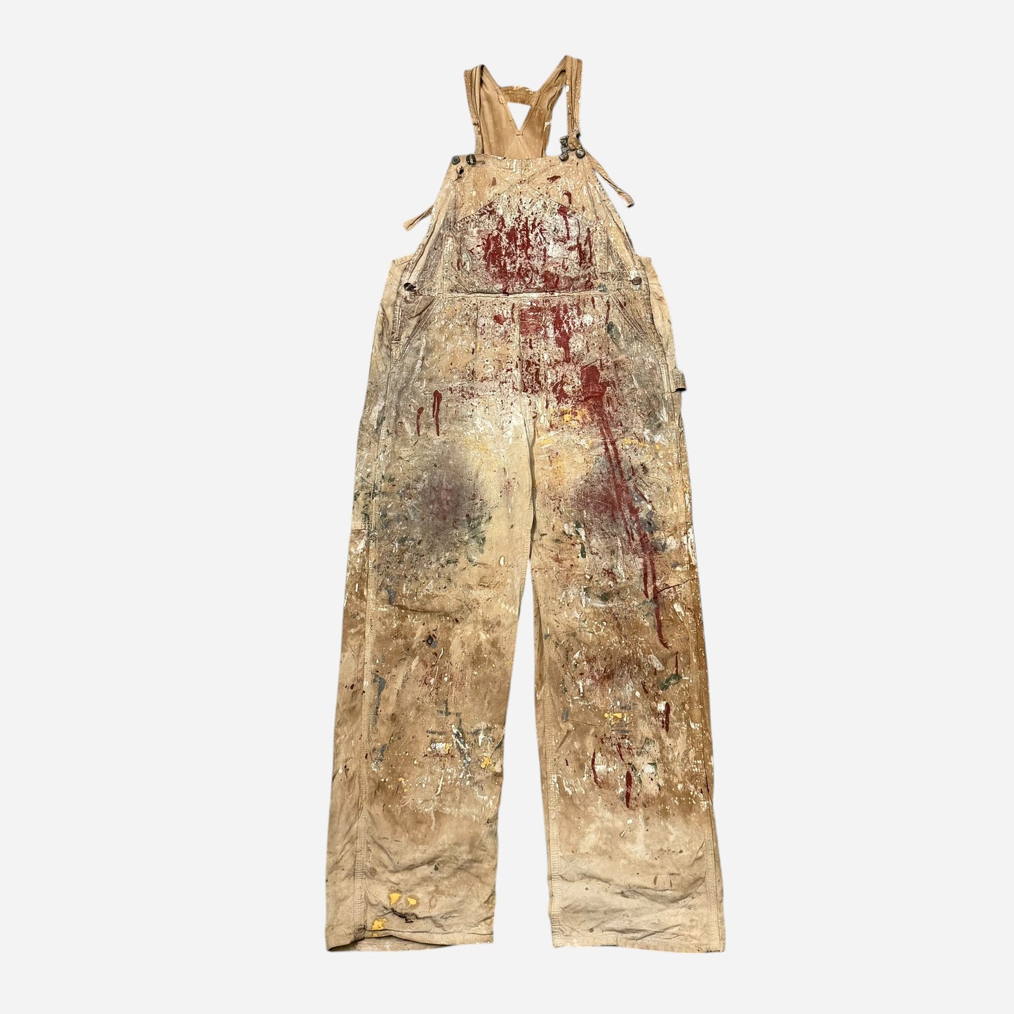 1940s Madewell white painter cloth overalls (40w)