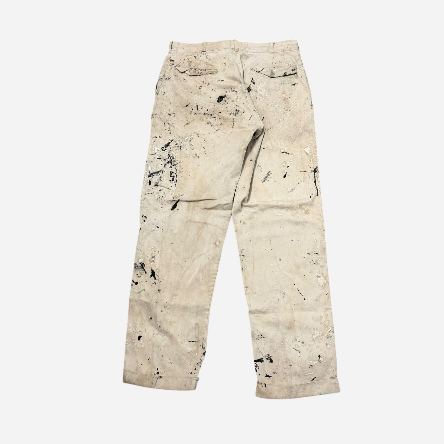 1960s Cotton paint splattered pants (30w)
