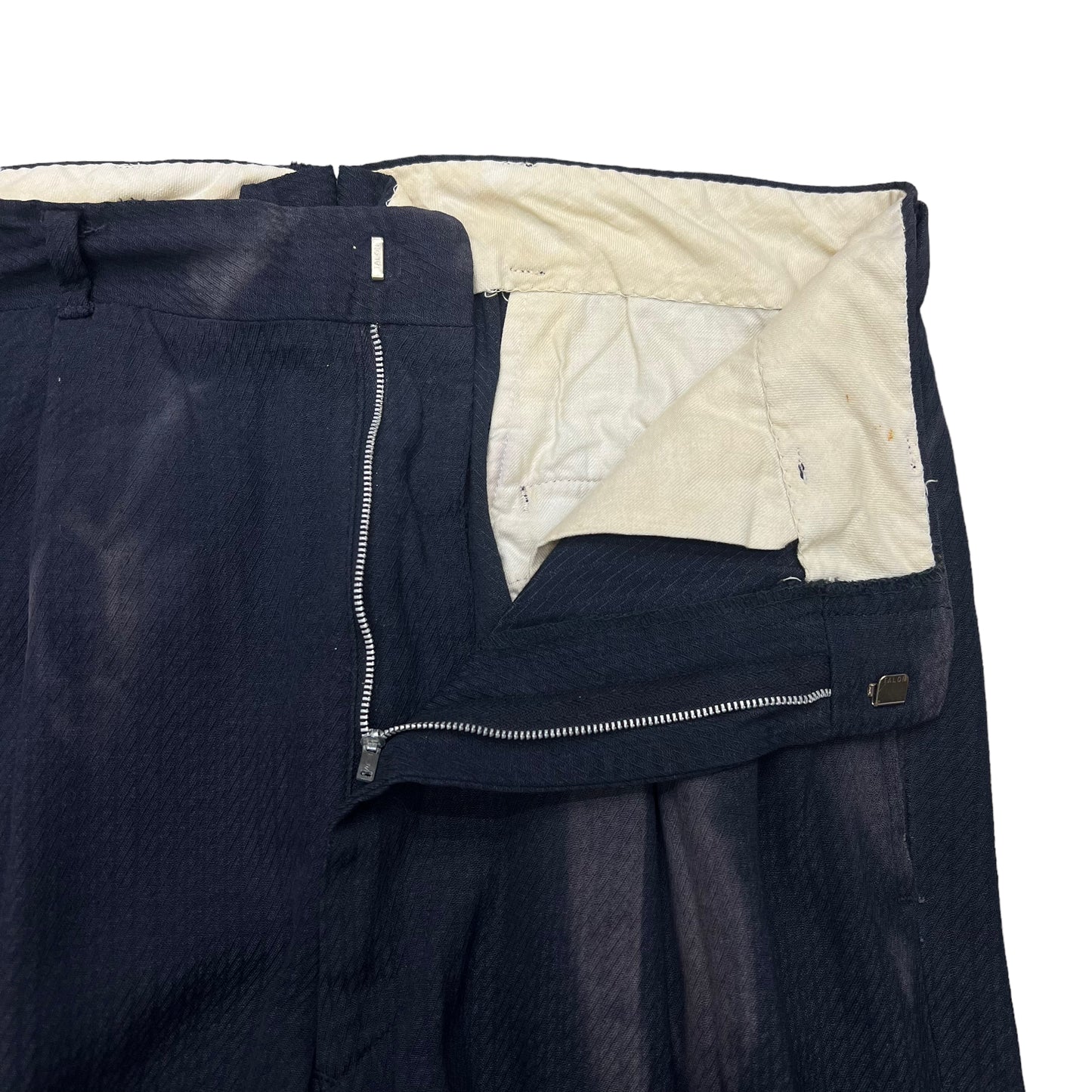 1950s Dark blue faded gabardine pants (28w)