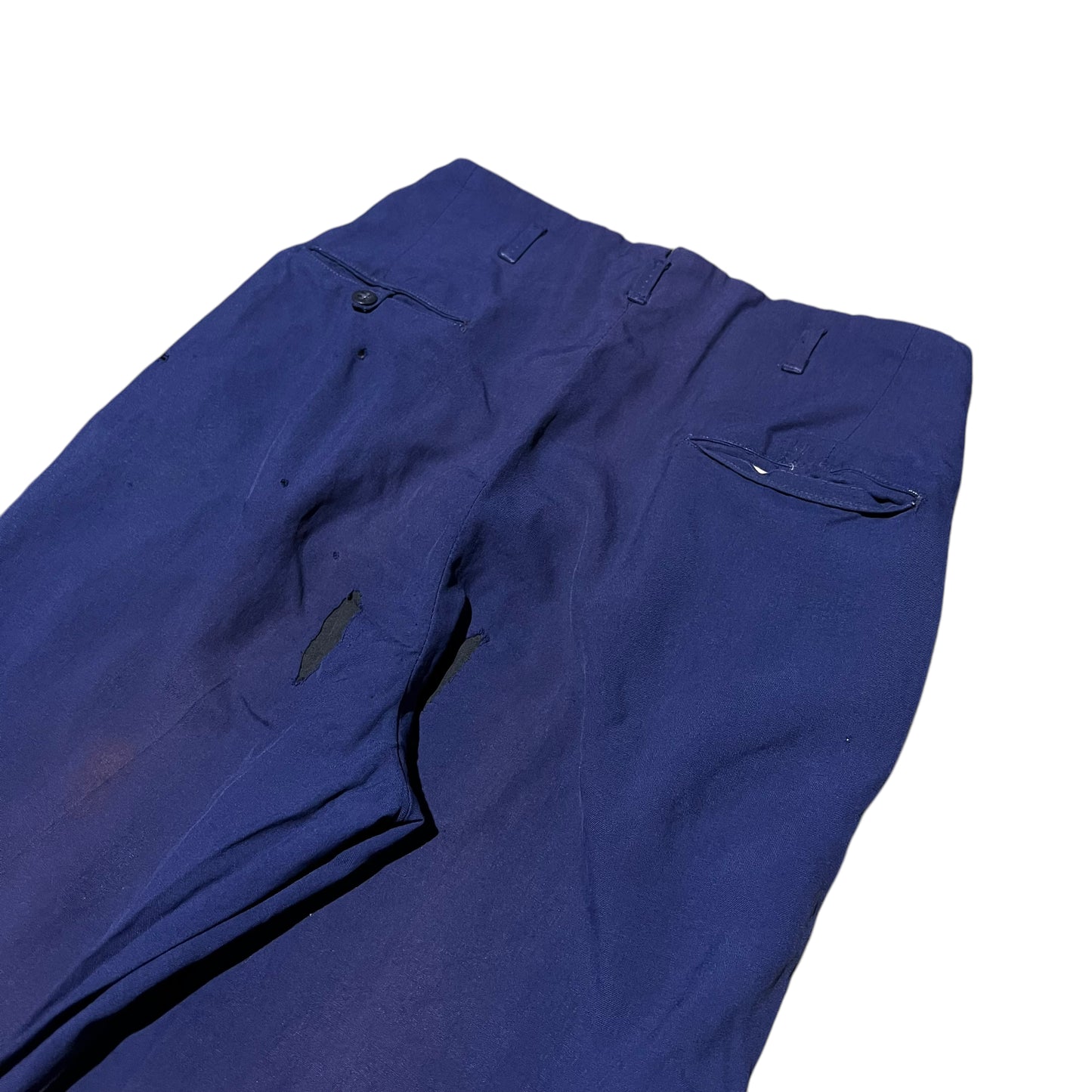 1950s Blue pleated rayon pants (28w)