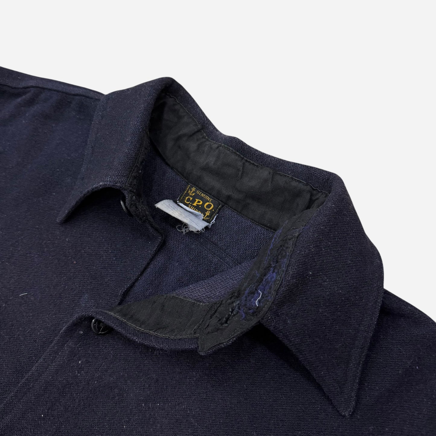 1930s USN CPO navy wool shirt (M/L)