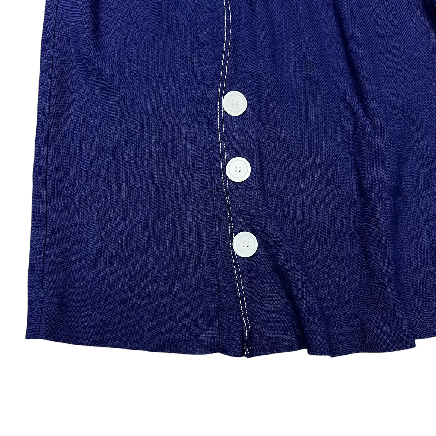 1950s Women’s navy blue rayon skirt (24w)