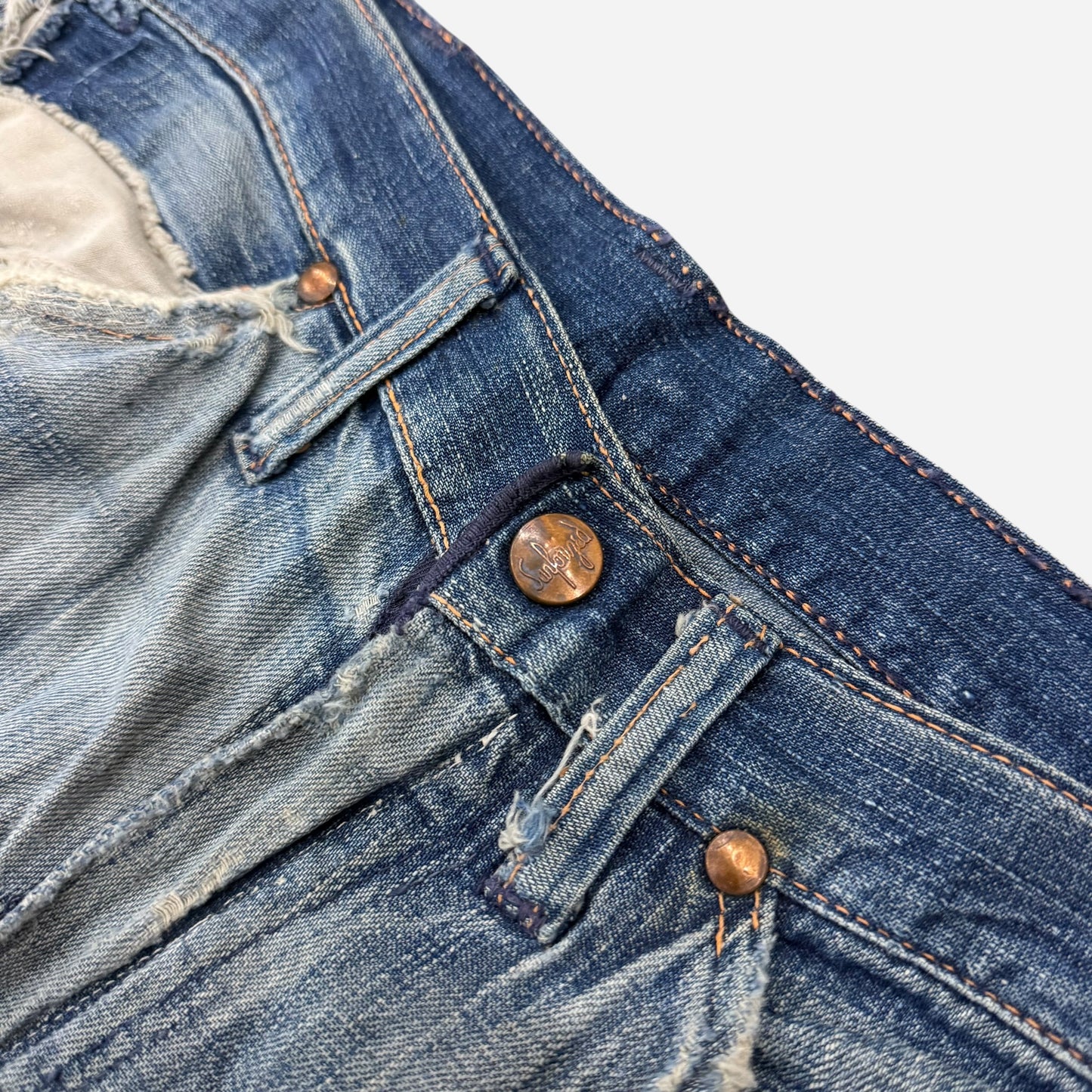 1950s As Is Blue Bell heavily repaired carpenter jeans (29w)