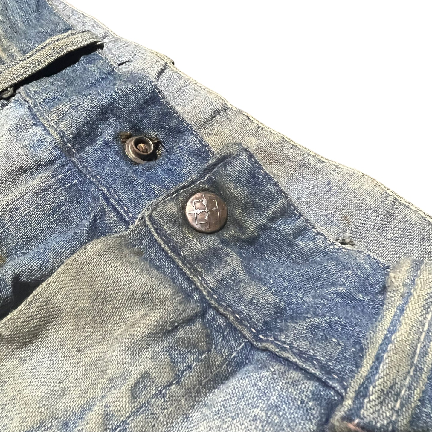 1930s As-is buckleback donut fly denim jeans (31w)