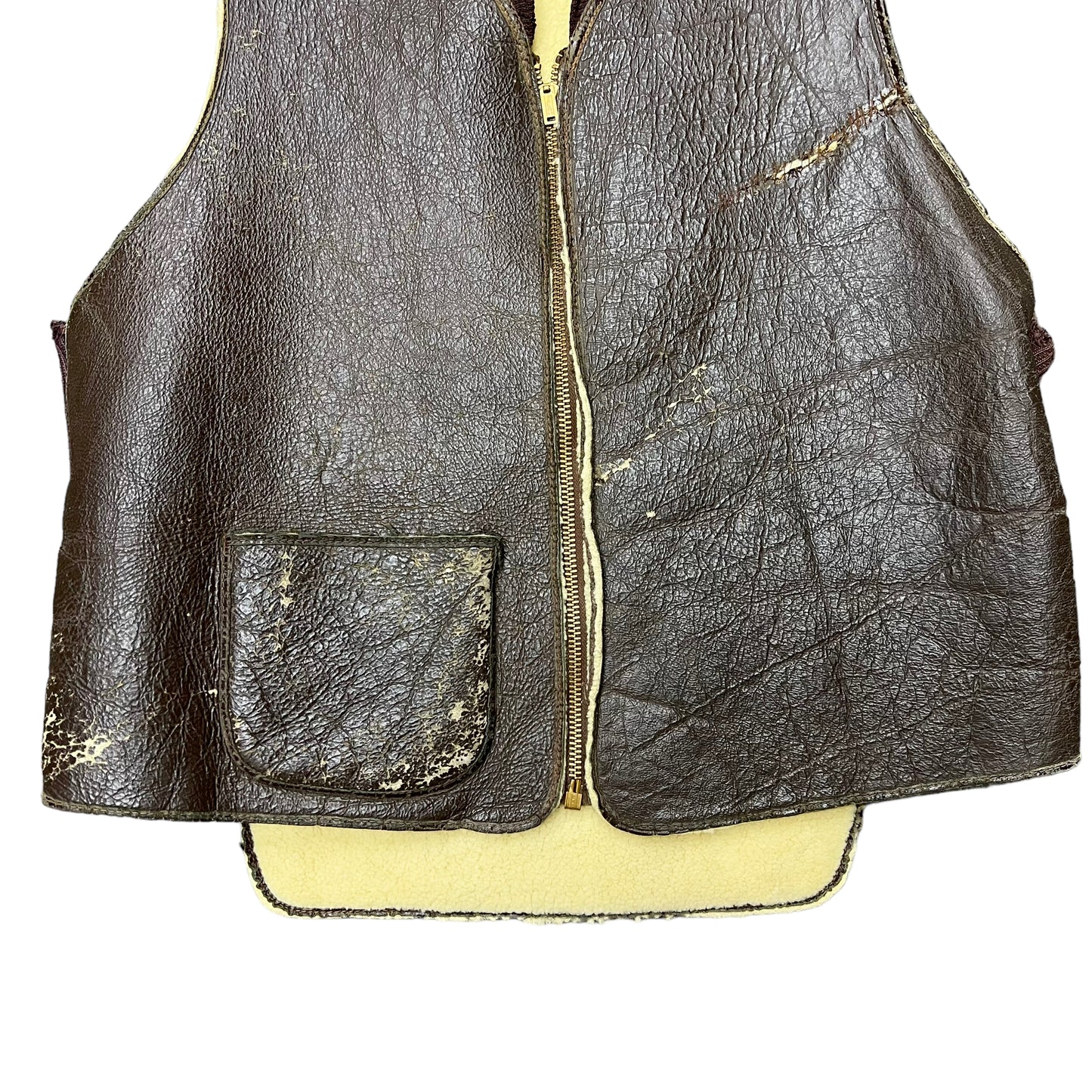 1930s Sherpa leather vest (M/L)