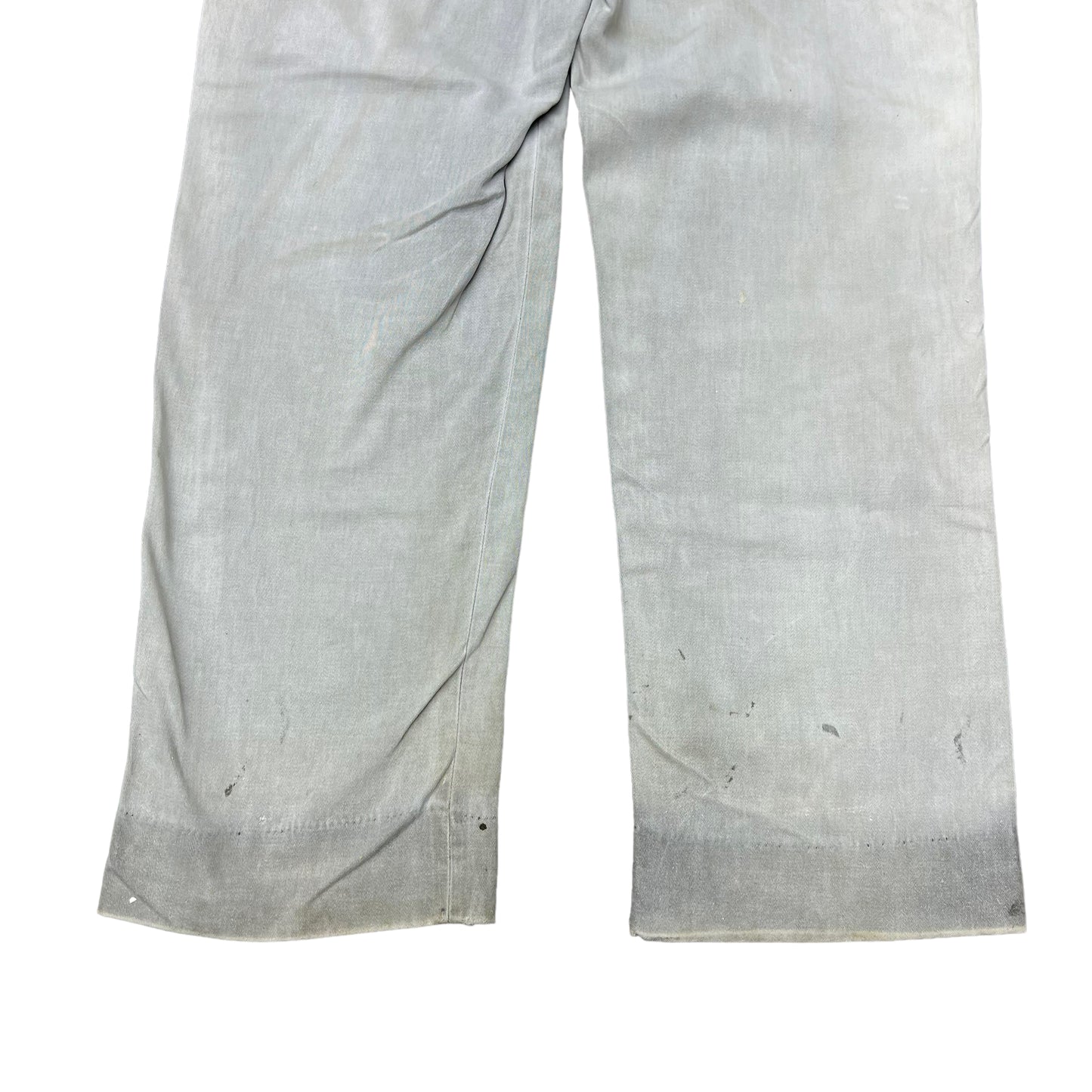 1940s Sun faded grey buckleback cotton work pants (30w)