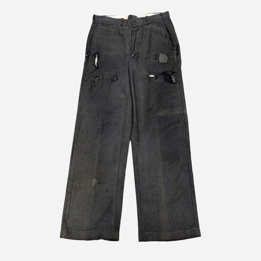 1940s Cone Hawthorne cotton moleskin salt & pepper button fly work pants