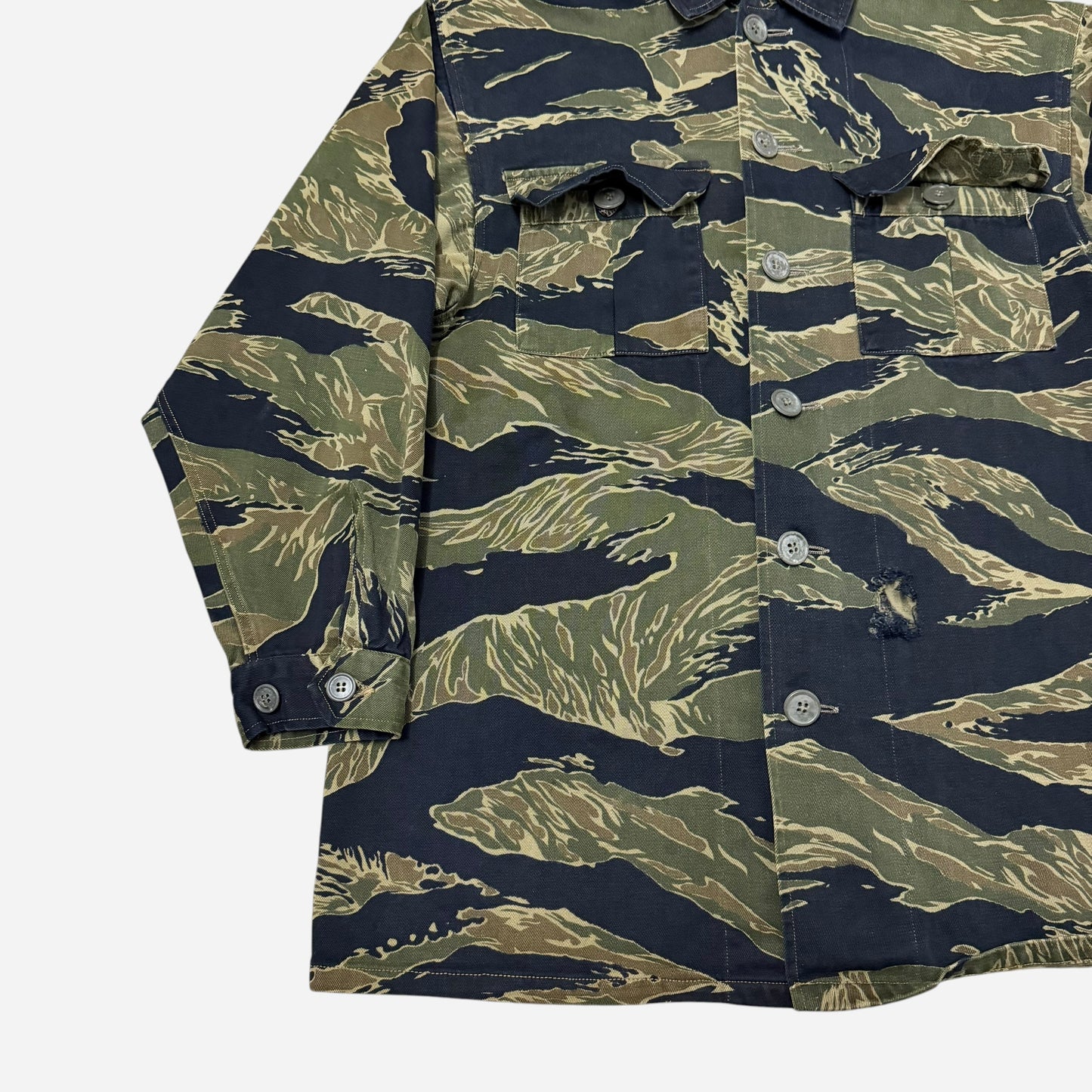 1970s Tiger stripe camo shirt (S)