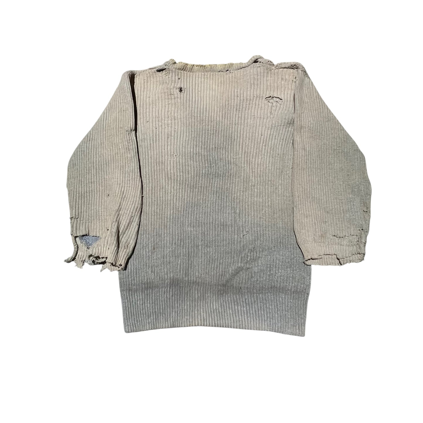 1920s Sun faded light blue repaired knit sweater (XXS)