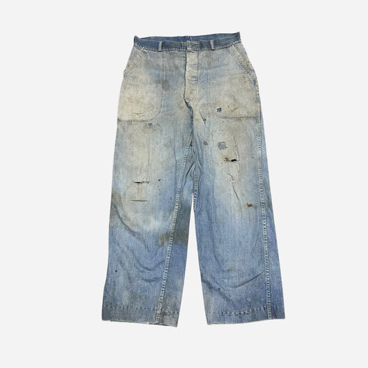 1940s WWII USN 2nd pattern denim dungarees (33w)