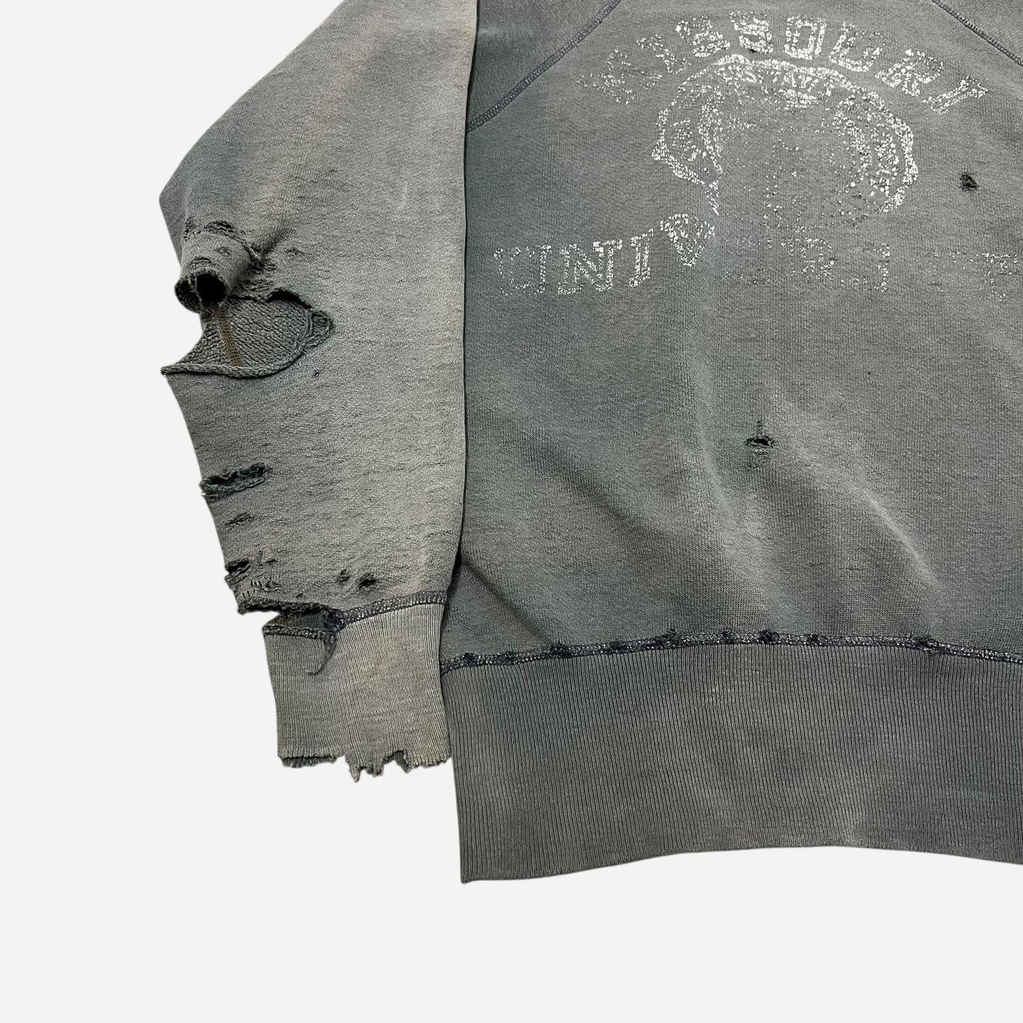 1960s Missouri sun faded green collegiate sweat shirt (M/L)