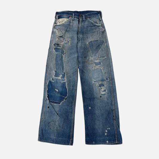 1950s As Is Blue Bell heavily repaired carpenter jeans (29w)