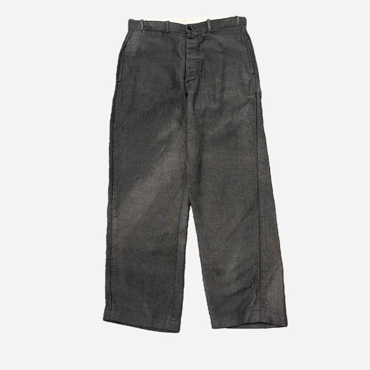 1940s Stifel Ironclad moleskin salt & pepper button fly work pants (30w)