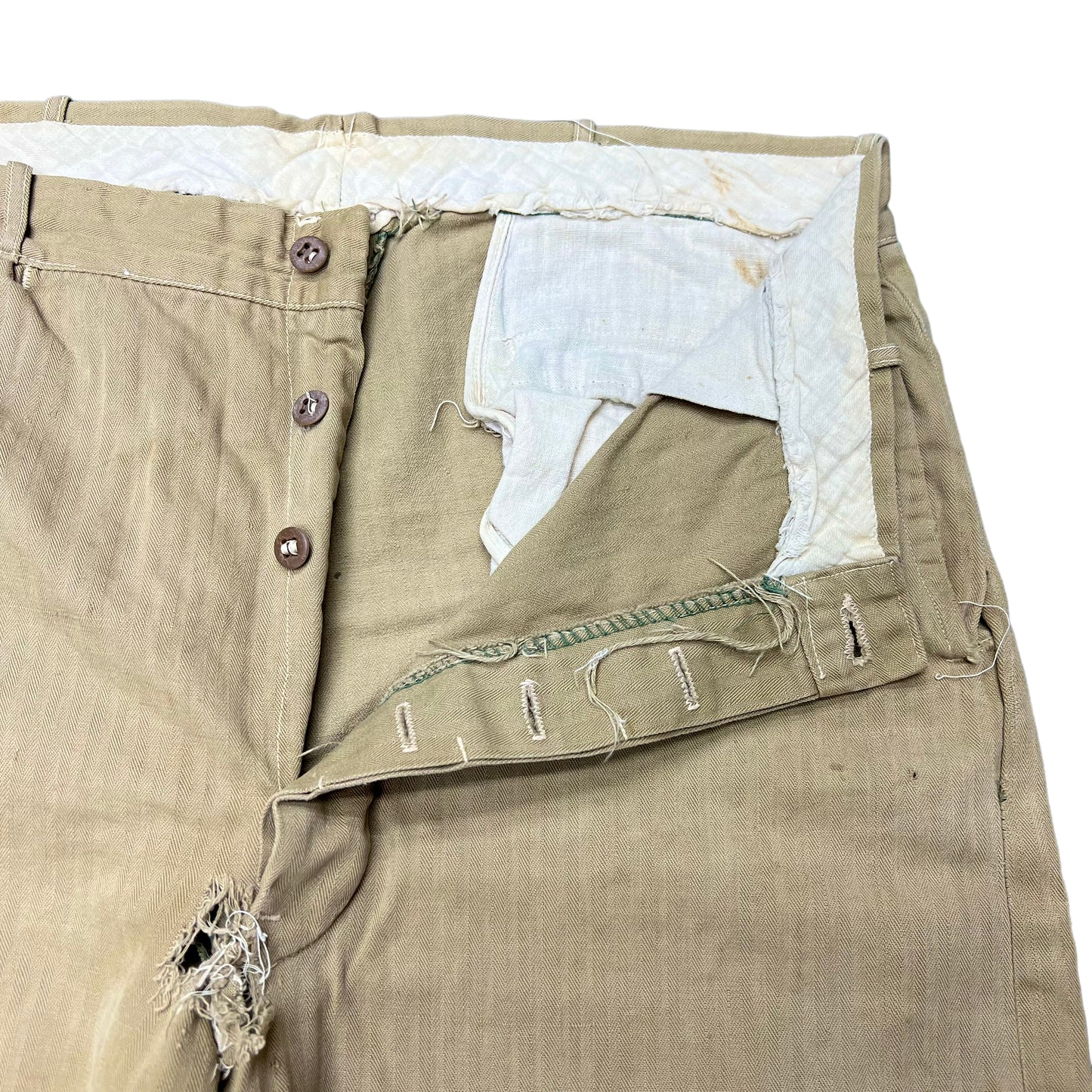 1940s As-is khaki hbt pants (33w)