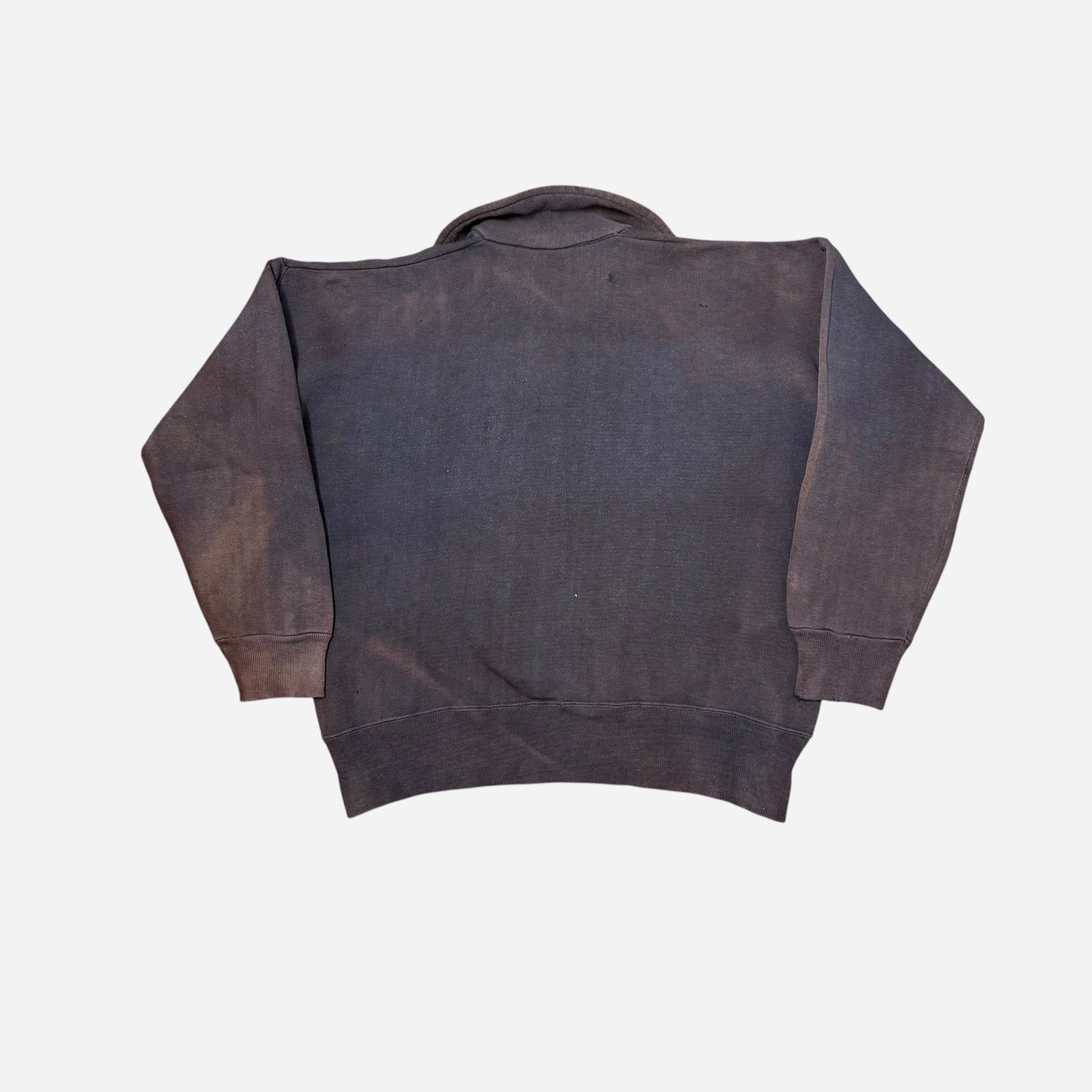 1950s Sun faded blue quarter zip collared sweatshirt (XL)