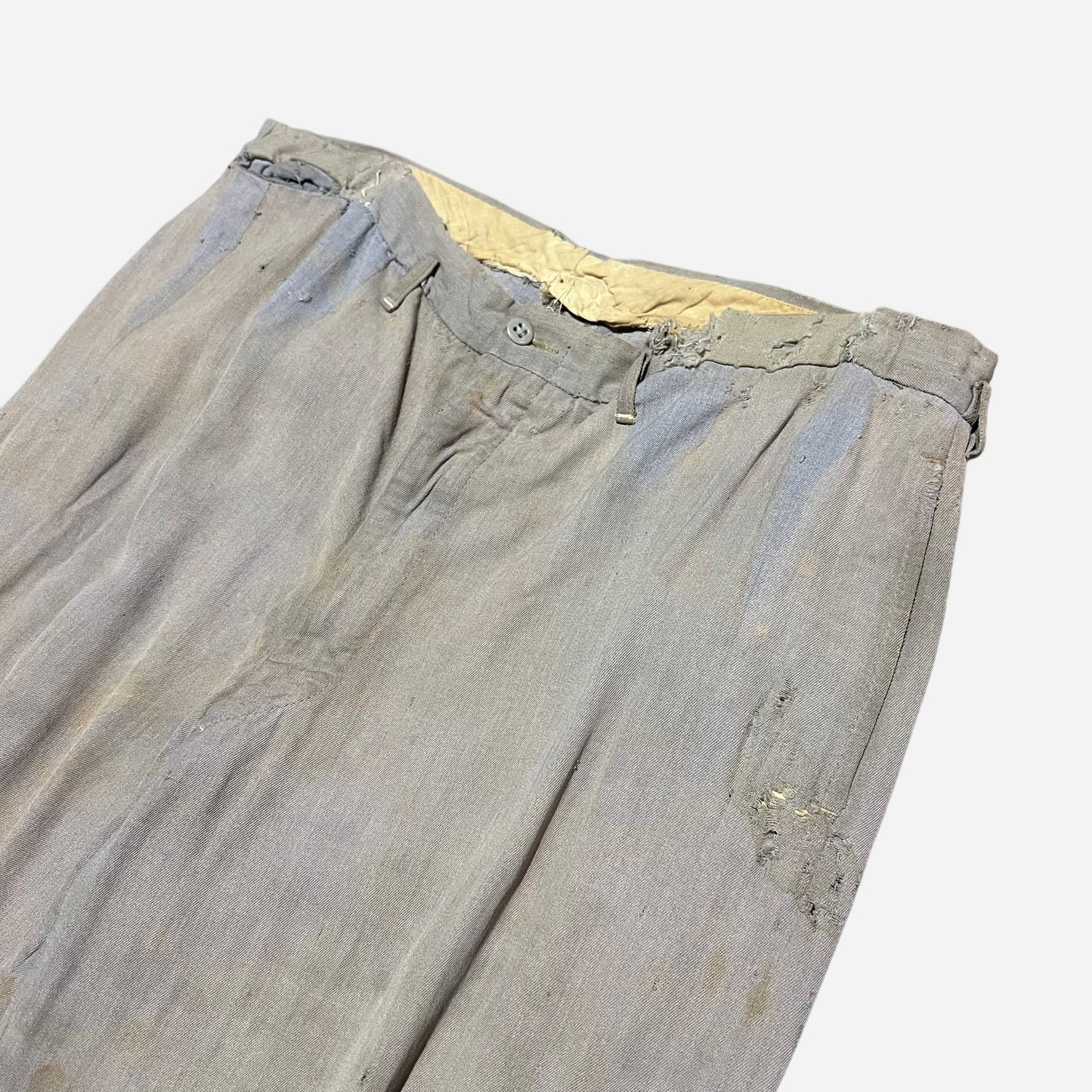 1940s 1950s Rayon pleated work pants (35w)