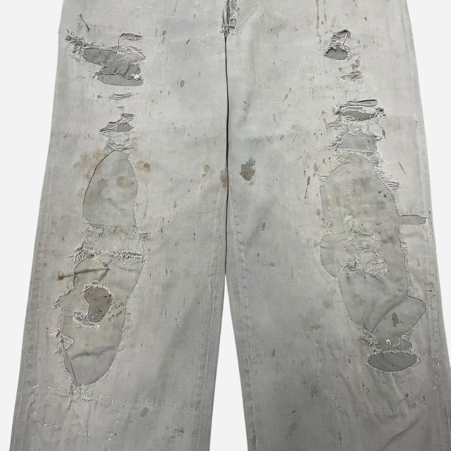1950s Big Mac heavily repaired gray chinos (34w)