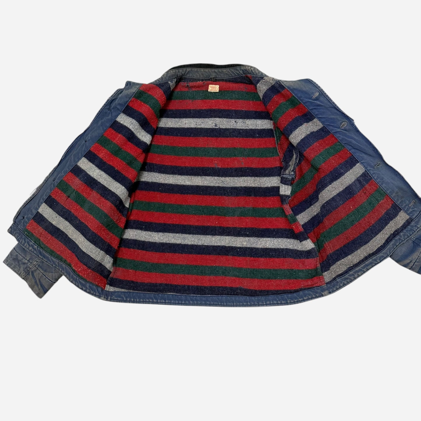 1950s Hercules blue sun faded cotton work jacket (L)