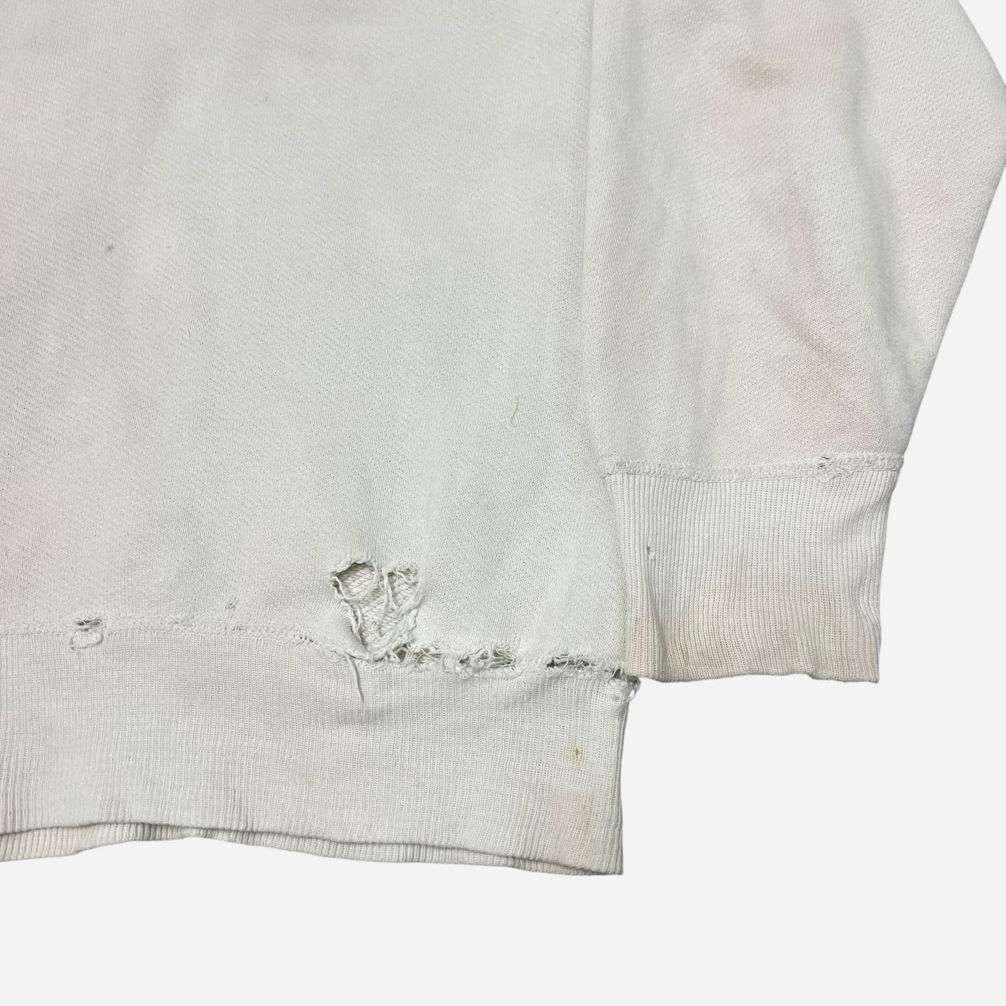 1950s White double V sweatshirt (M/L)