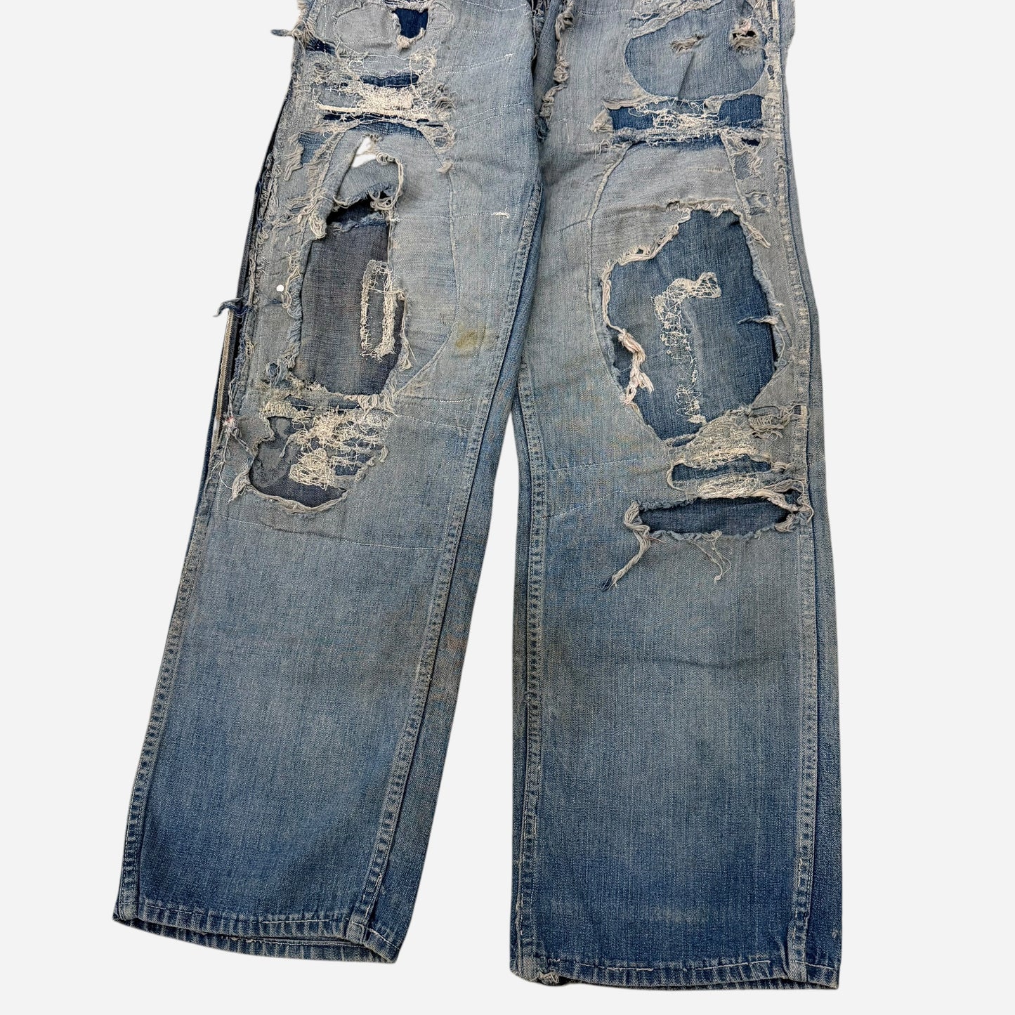 1940s As Is Big Mac heavily repaired donut button fly carpenter jeans (28w)