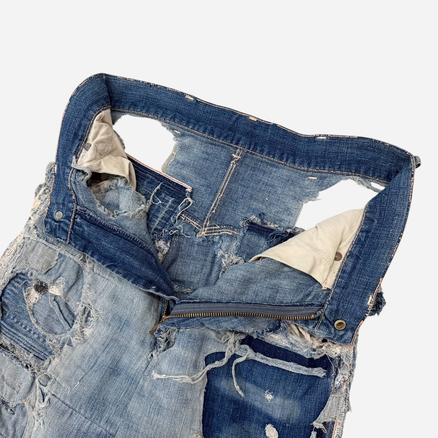 1940s As Is Union Made heavily repaired denim carpenter jeans (29w)