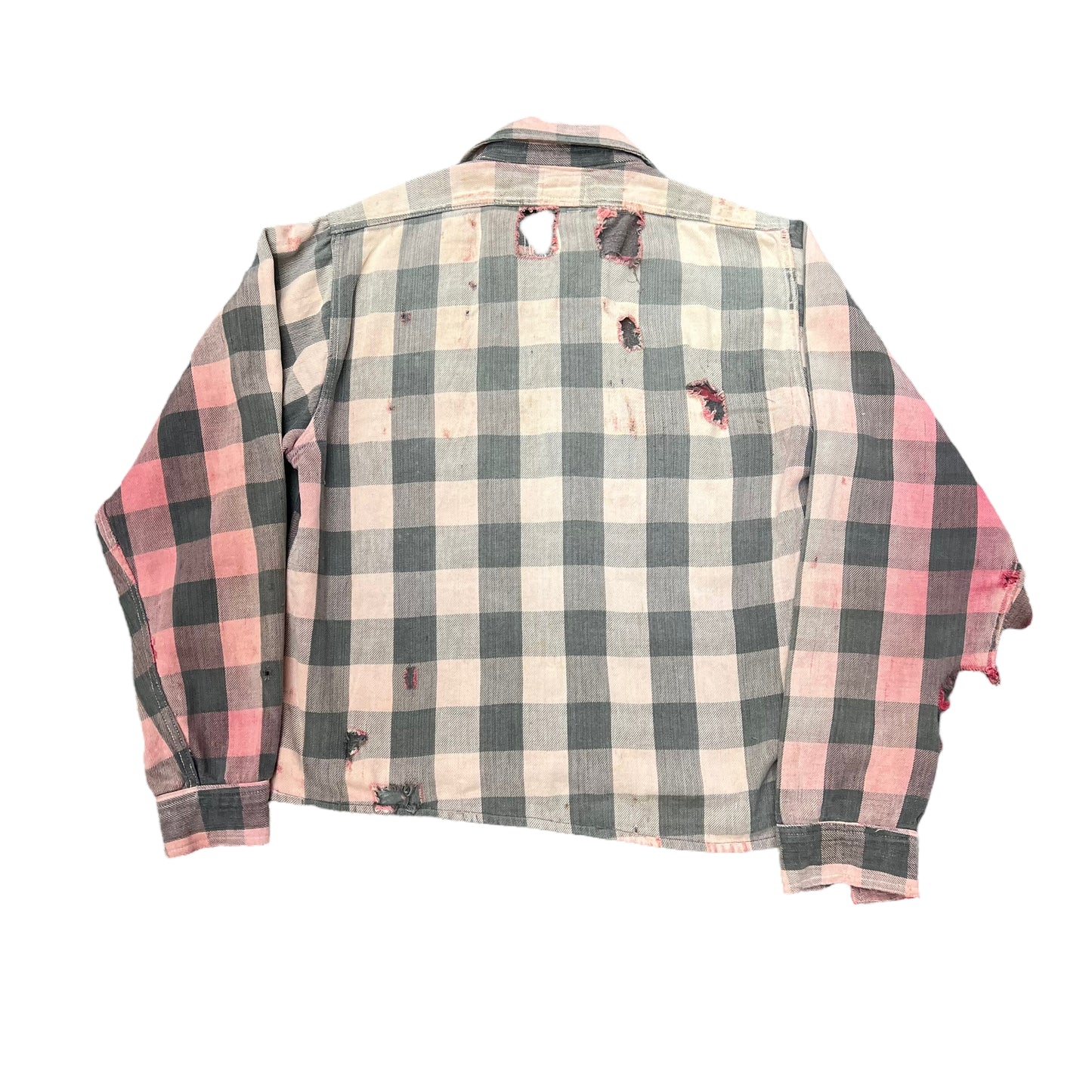 1930s Faded plaid work flannel (M/L)