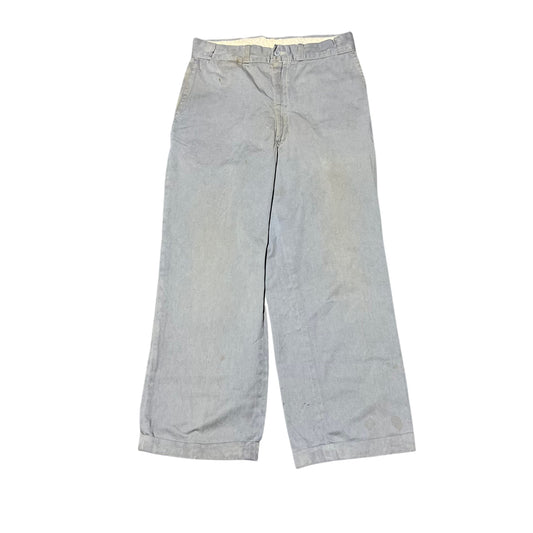 1950s Gray sail cloth chino work pants (30w)