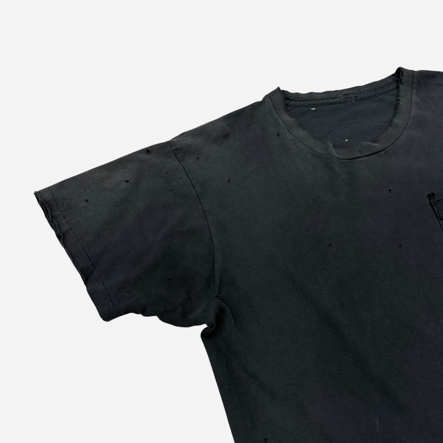 1970s Black sun faded pocket t shirt (XL)