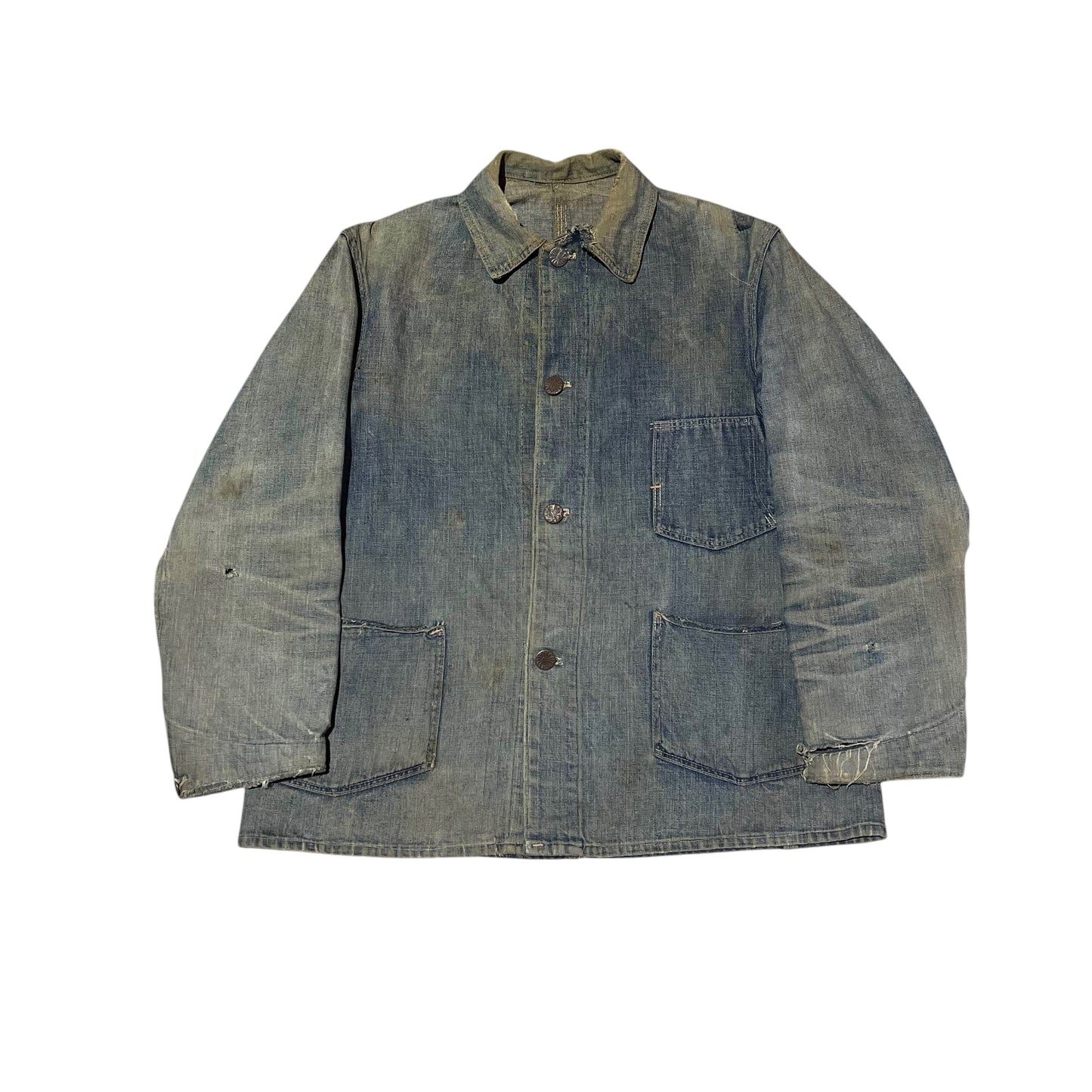 1930s Indian button denim chore jacket (S/M)