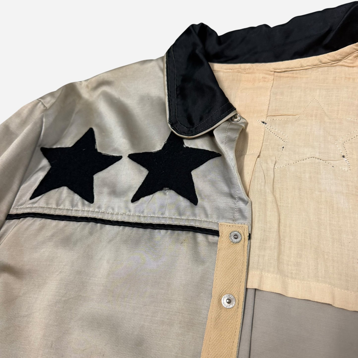 1940s Cowboy rodeo cotton satin star jacket (L/XL)