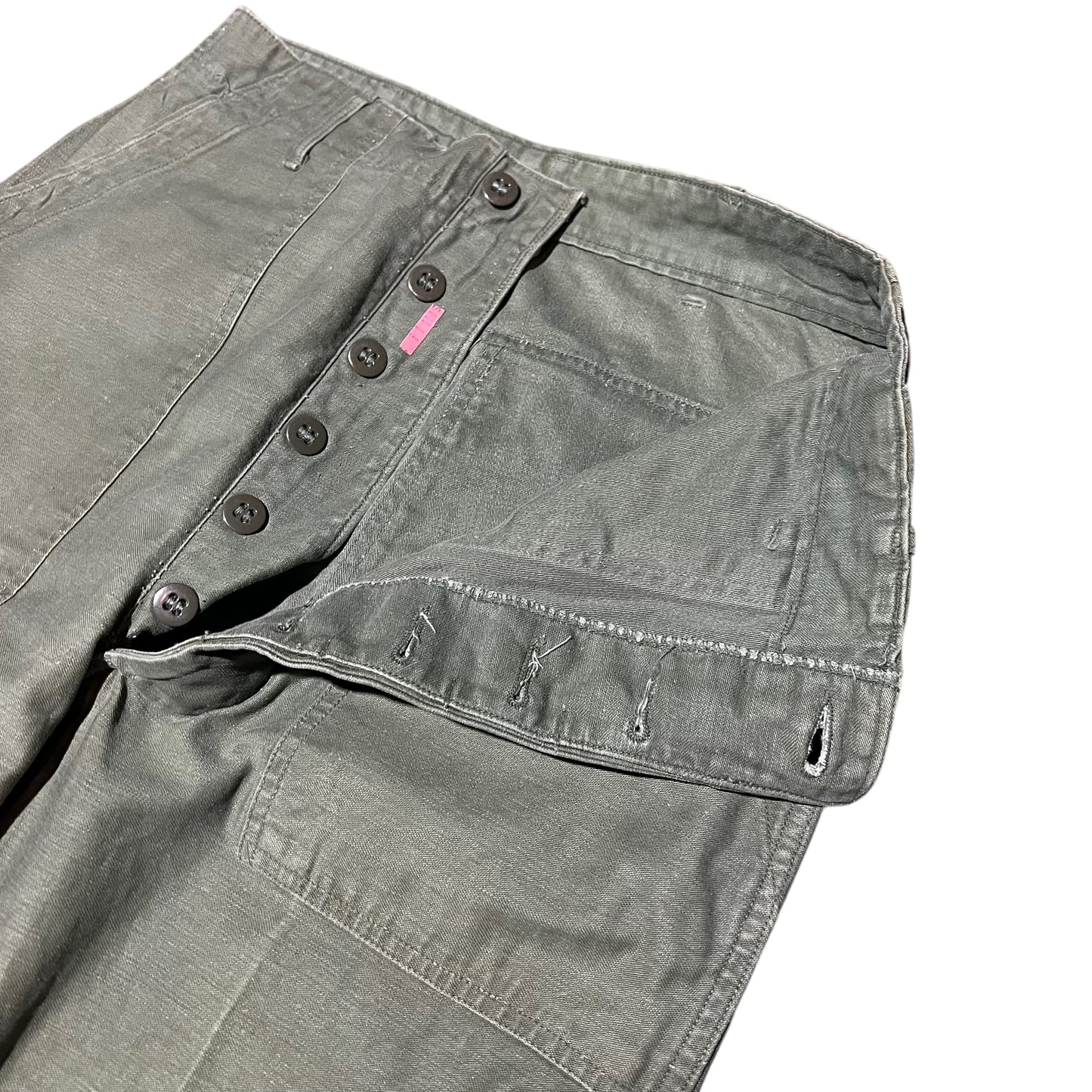 1950s OG 107 fatigue button fly army pants (32w)