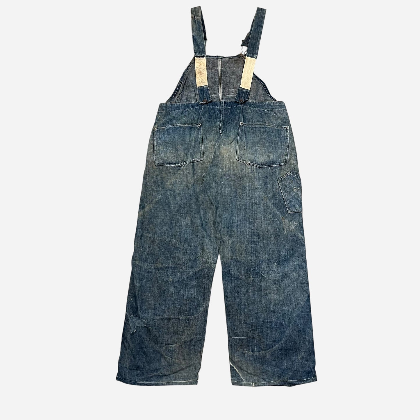 1920s Train button overalls “triple stitch seam” (36w)
