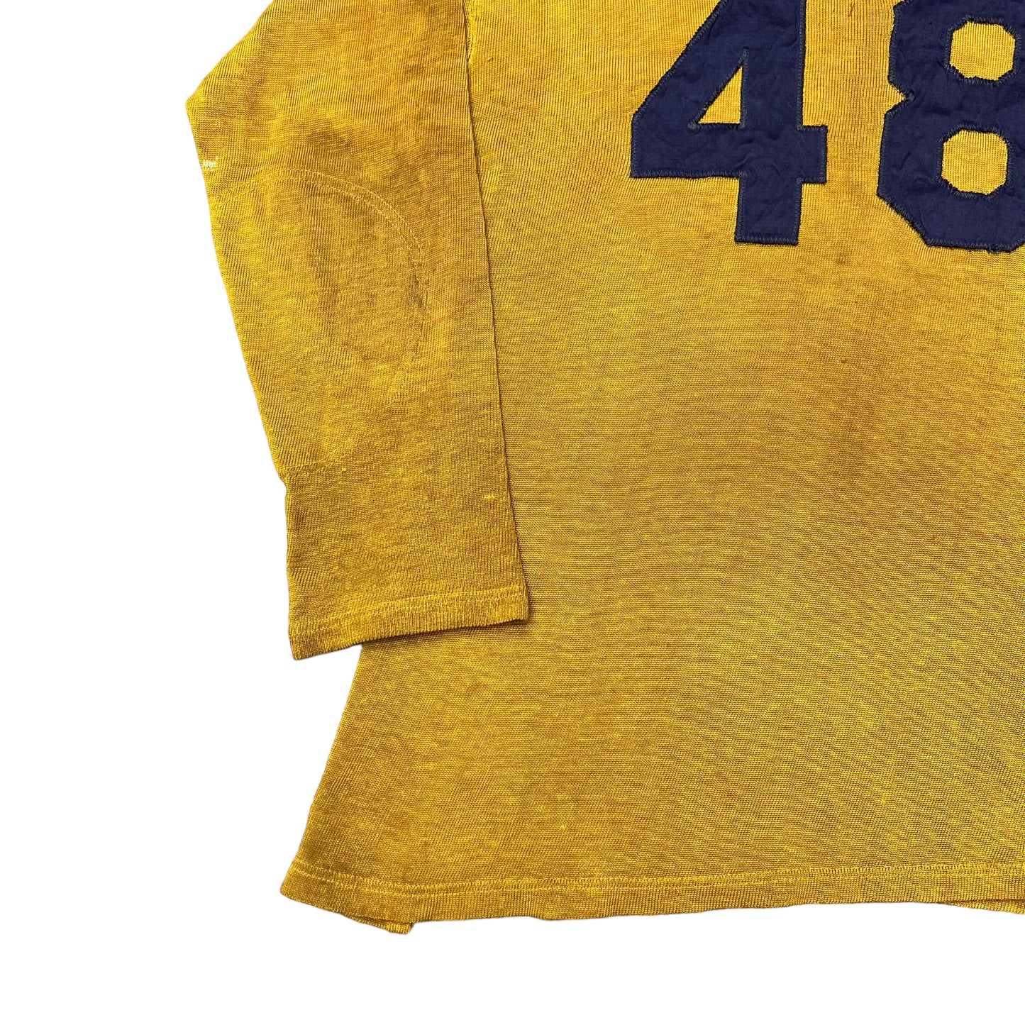 1940s-1950s Rawling’s yellow rayon jersey (M)