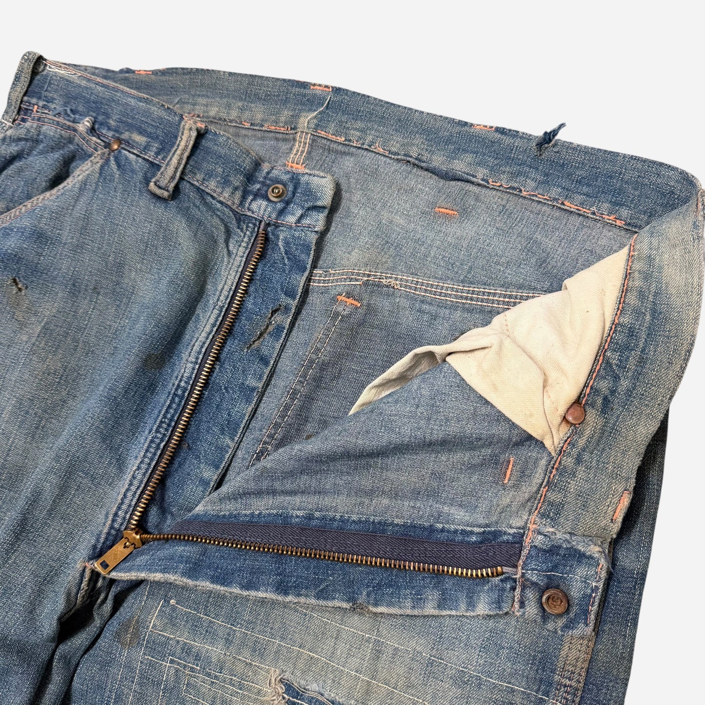 1950s Repaired carpenter jeans (33w)
