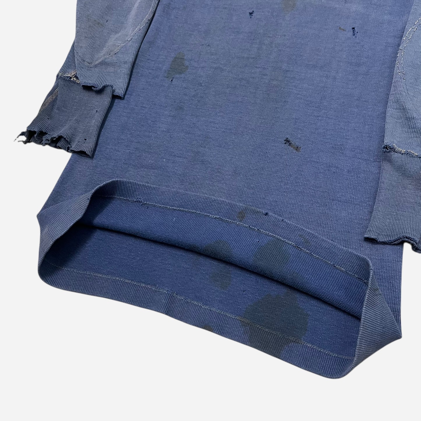 1930s Blue sun faded cotton jersey (M)