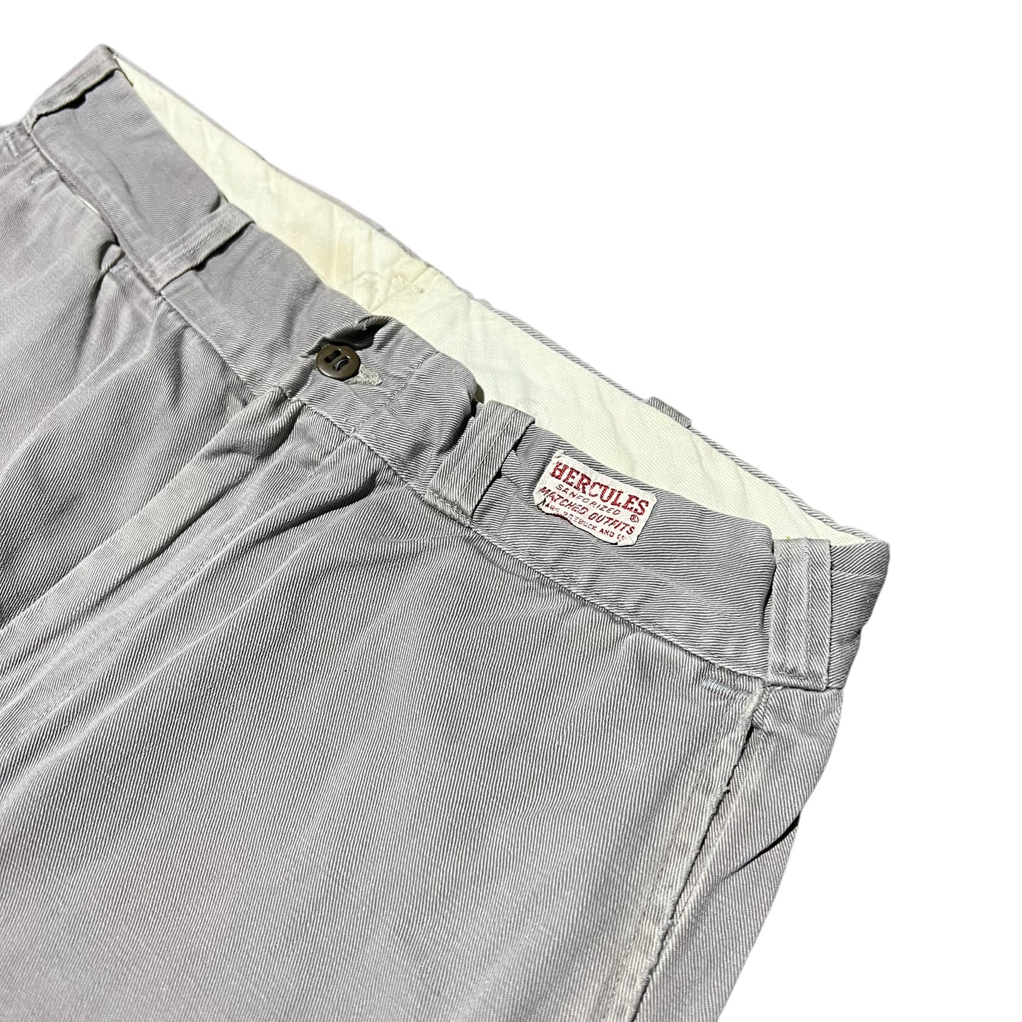 1950s Hercules gray sail cloth chino work pants (30w)