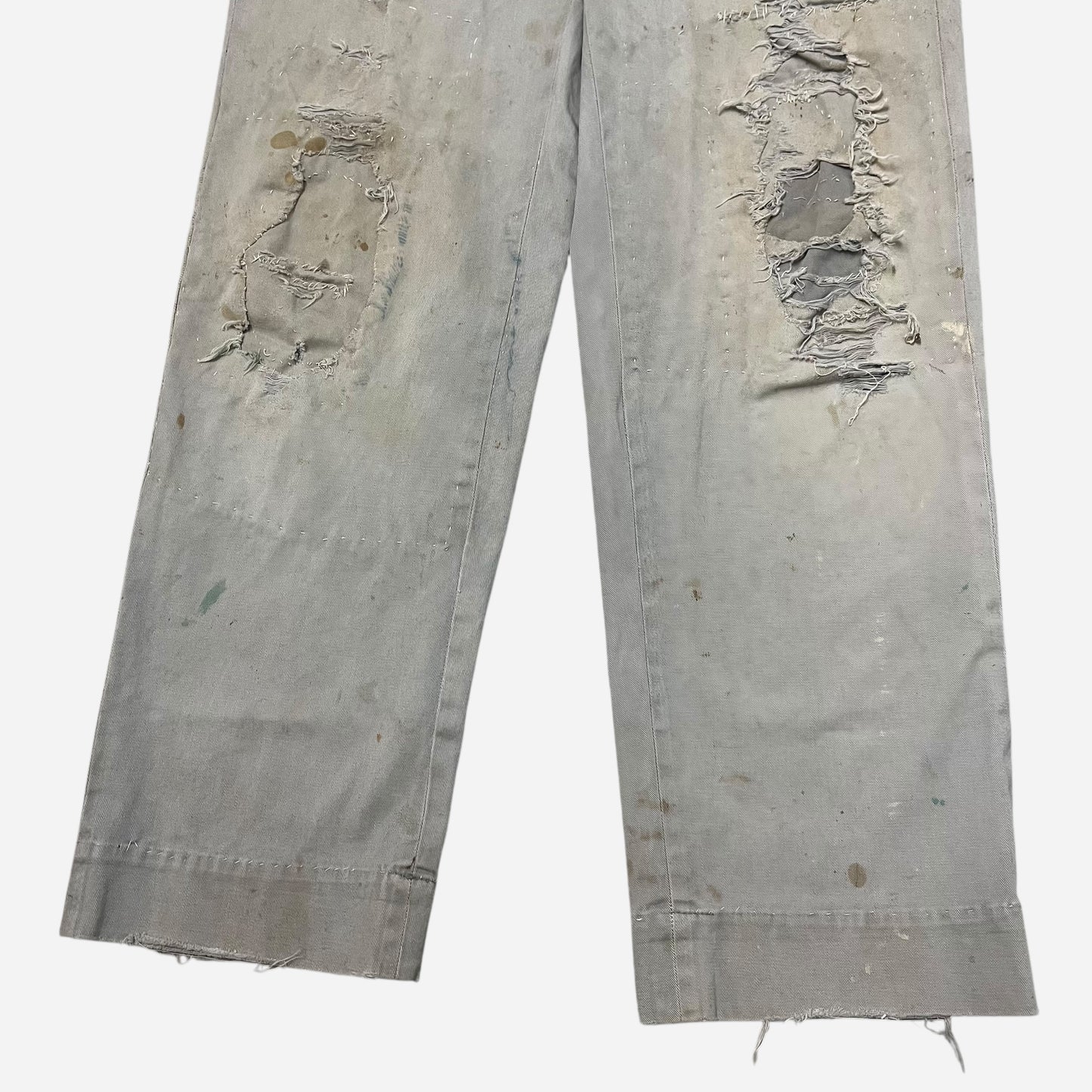 1950s Big Mac heavily repaired gray work chinos (32w)