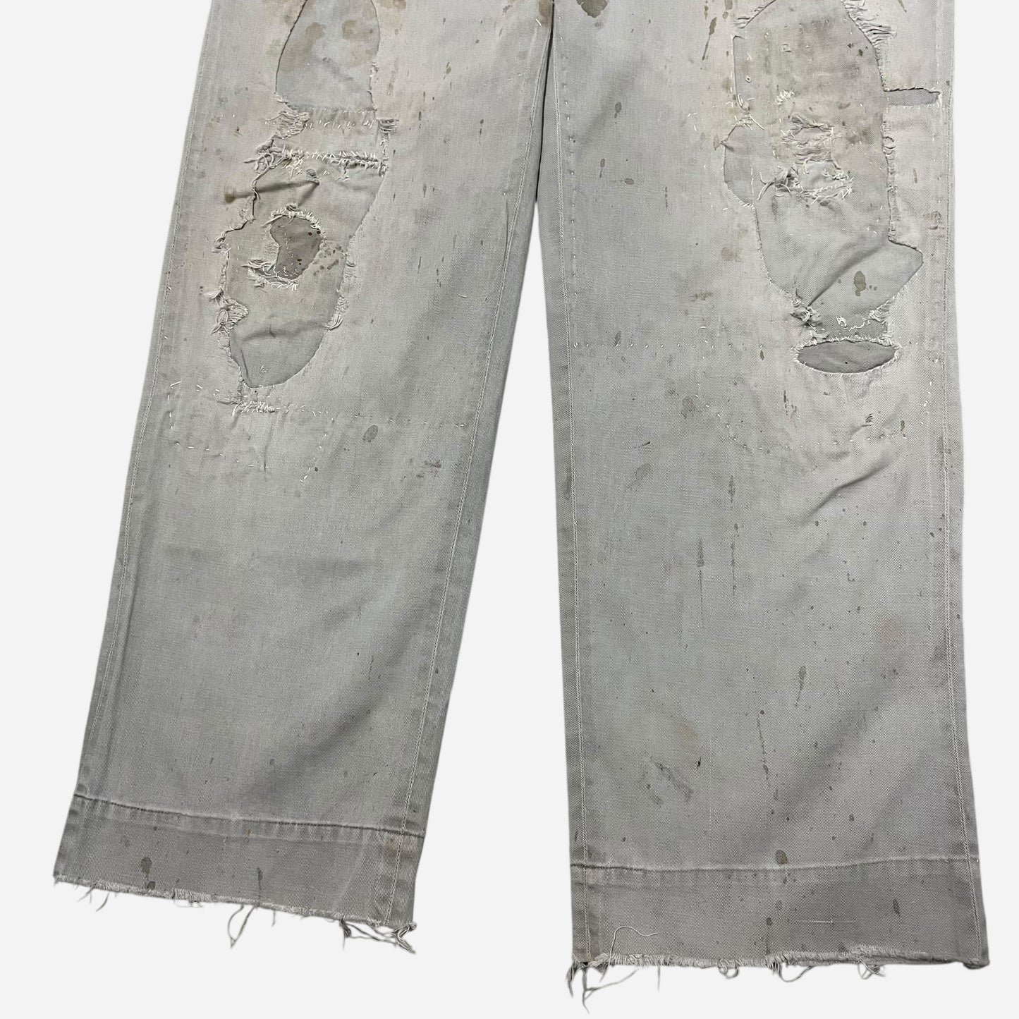 1950s Big Mac heavily repaired gray chinos (34w)