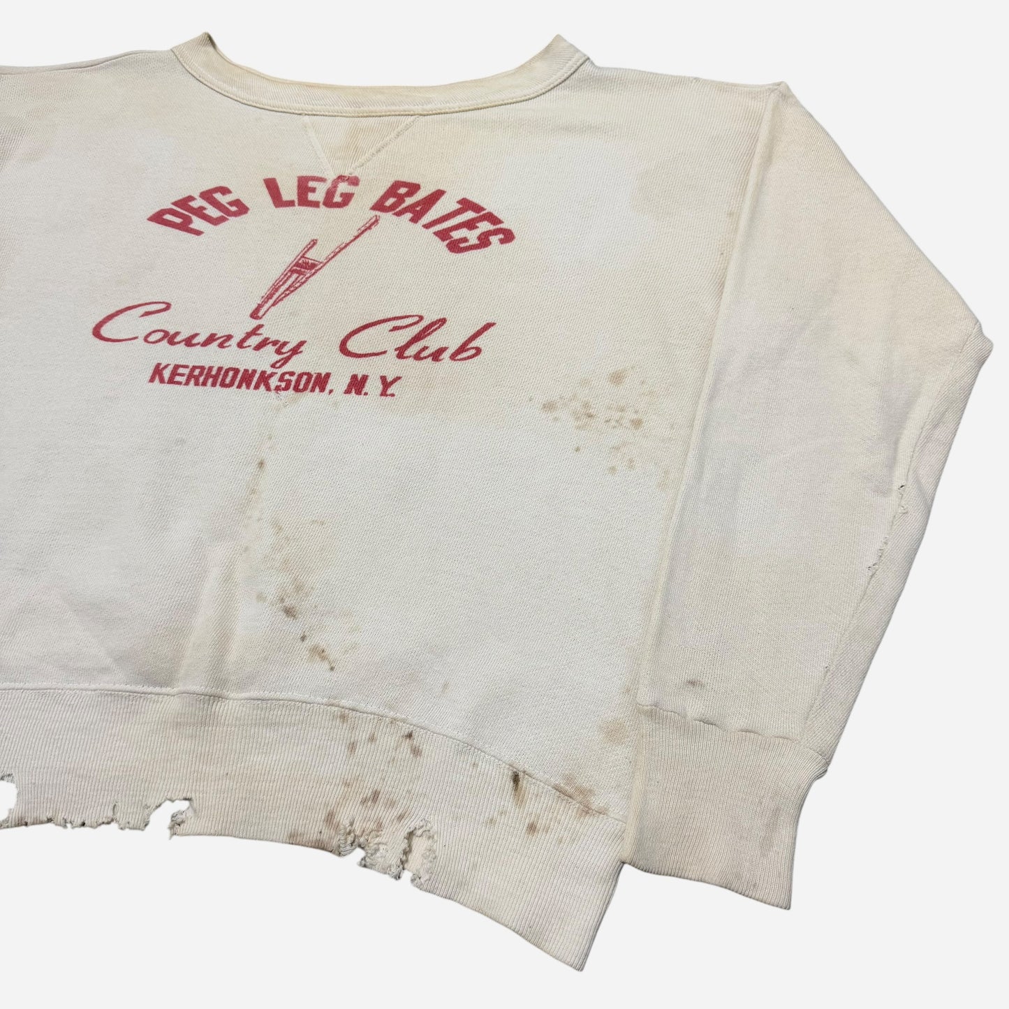 1950s Peg leg print sweatshirt (L)