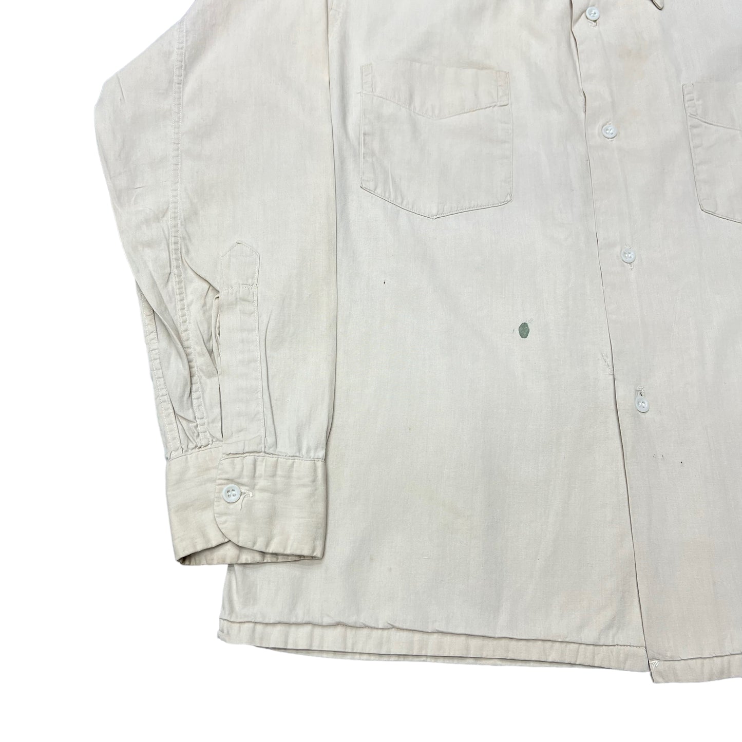 1940s Paddle & Saddle white cotton loop collar shirt (S/M)