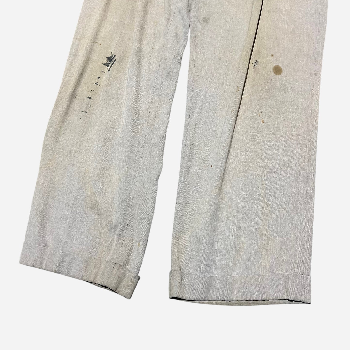 1940s 1950s Rayon pleated work pants (35w)